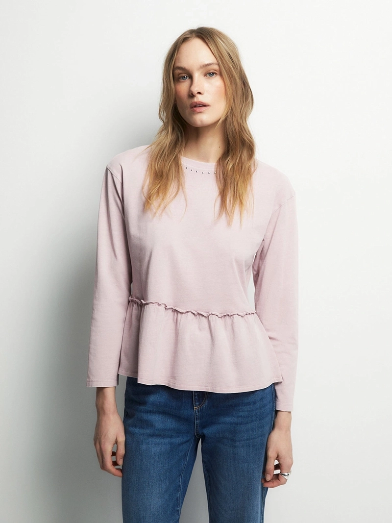 POLERA MUJER SFERA ALGODÓN MANGA LARGA - 2