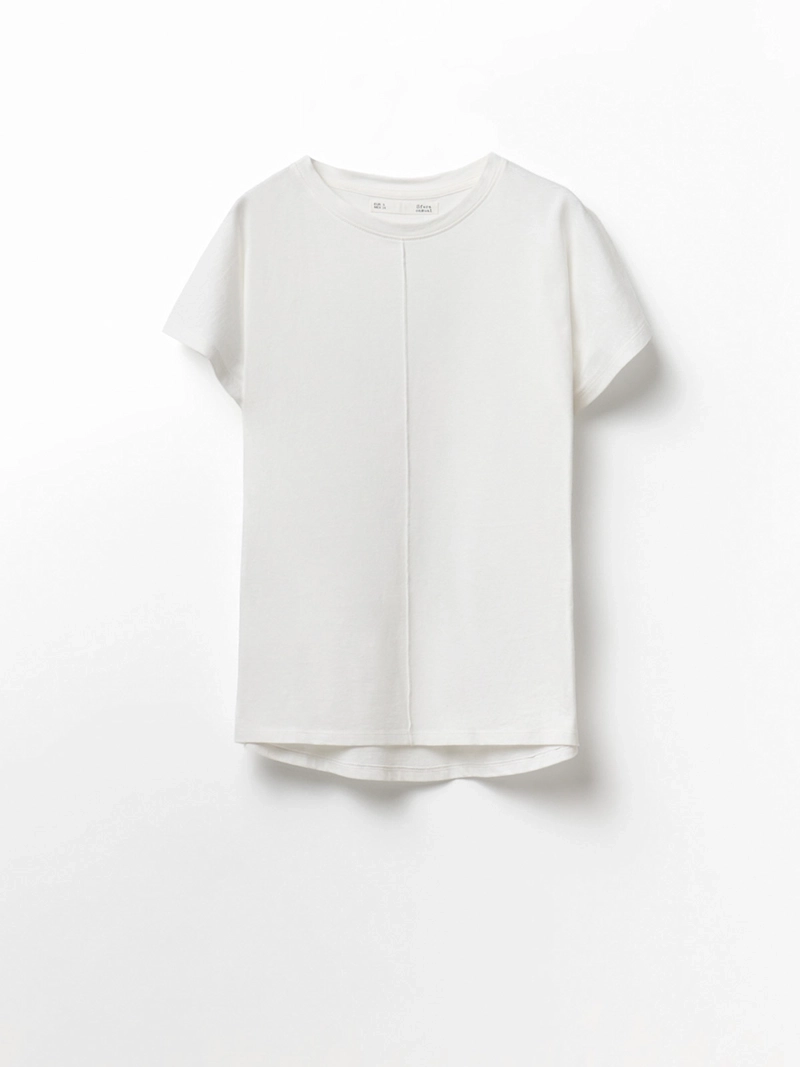 BLUSA MUJER SFERA ALGODÓN MANGA CORTA LISA - 4