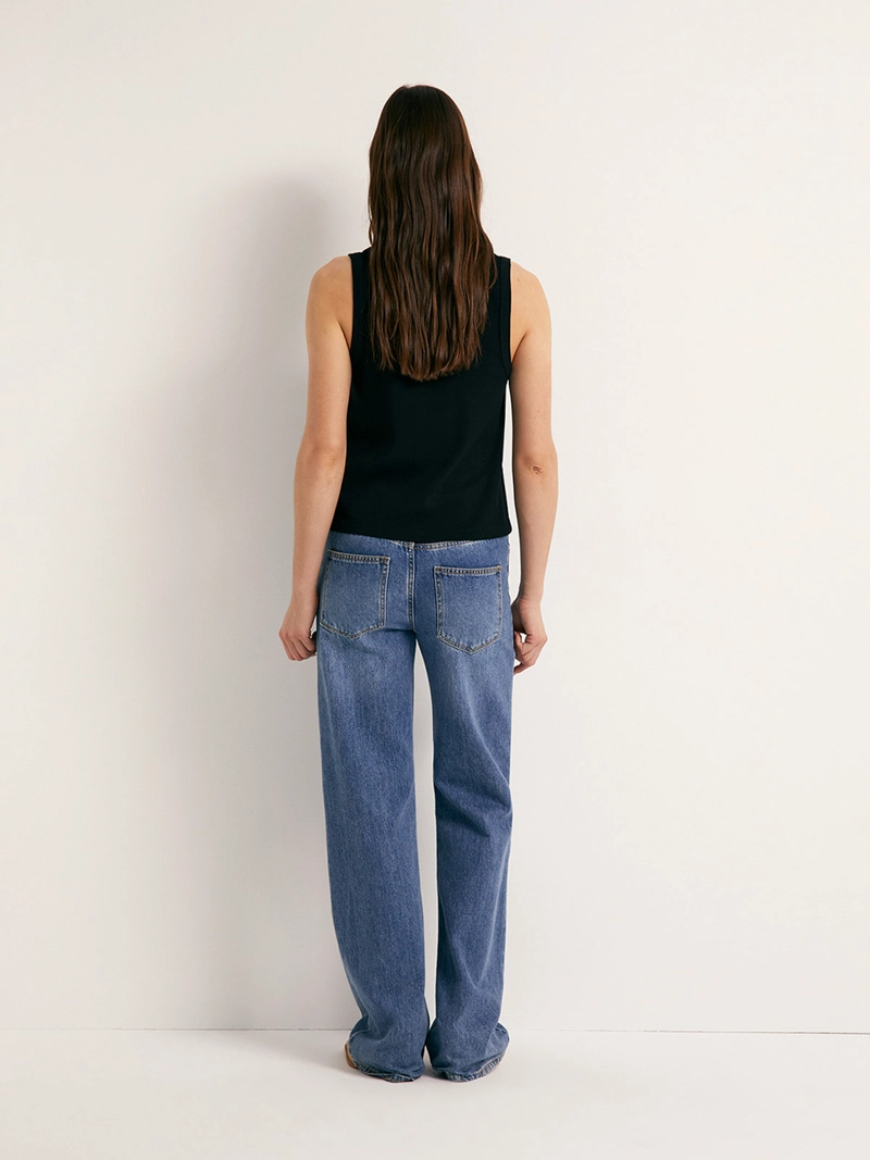 BLUSA MUJER SFERA ALGODÓN SIN MANGAS RIB - 3