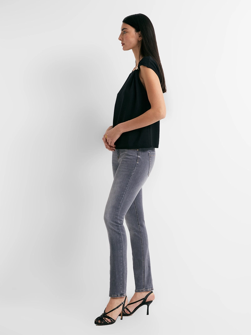 JEANS MUJER SFERA RECTO AJUSTADO TIRO ALTO - 4