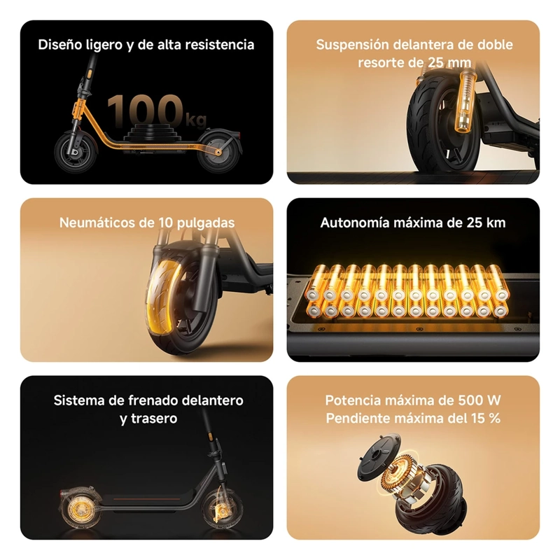 SCOOTER PLEGABLE XIAOMI 6 LITE NEGRO - 15