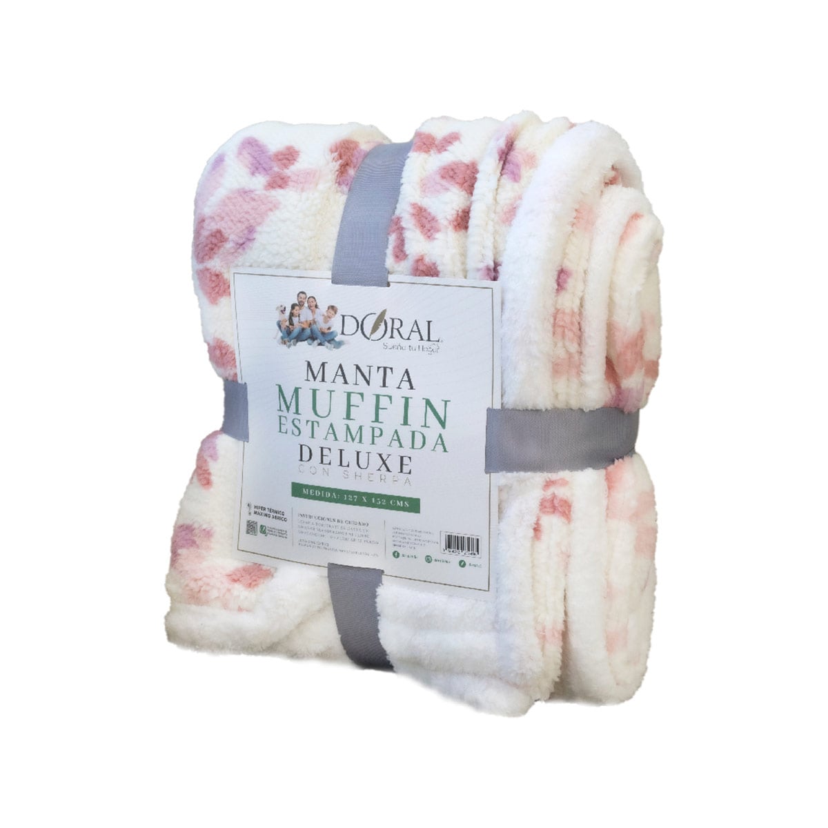 MANTA DORAL MUFFIN ESTAMPADA 127X152 CM D1 - 4