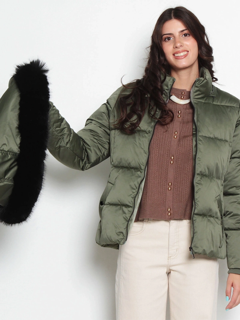PARKA MUJER WADOS MANGA LARGA CAPUCHA Y CIERRE - 3