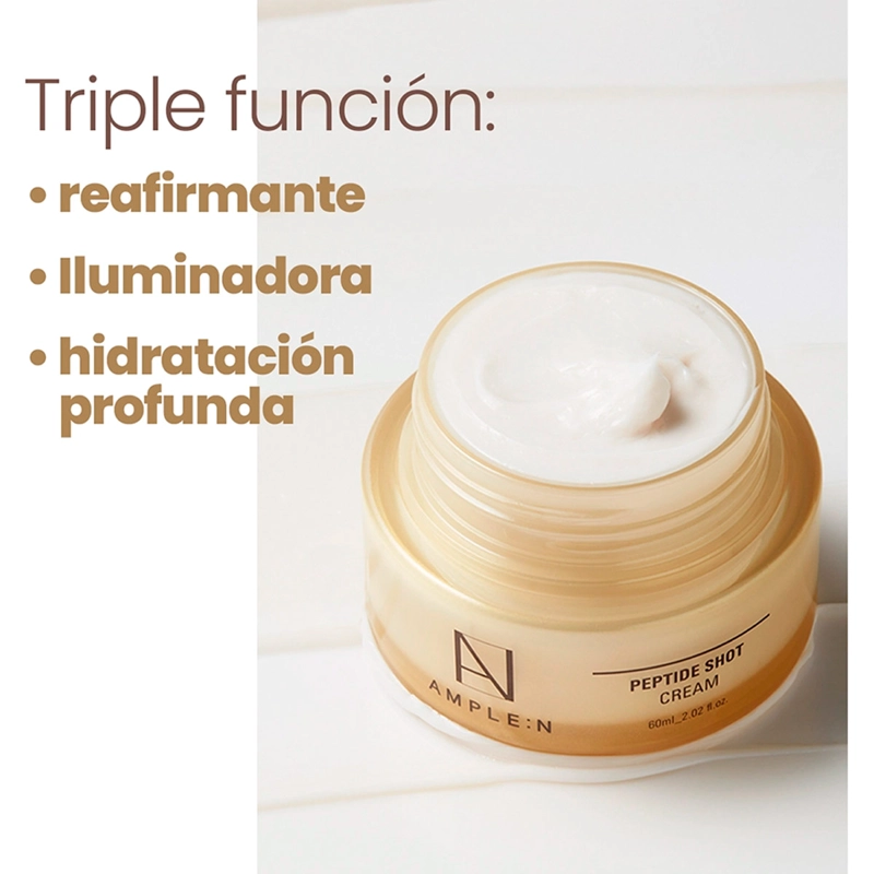 CREMA ANTIEDAD ROSTRO AMPLEN PÉPTIDOS 60ML - 4