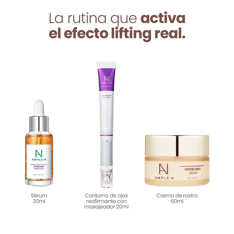 CREMA ANTIEDAD ROSTRO AMPLEN PÉPTIDOS 60ML - 9