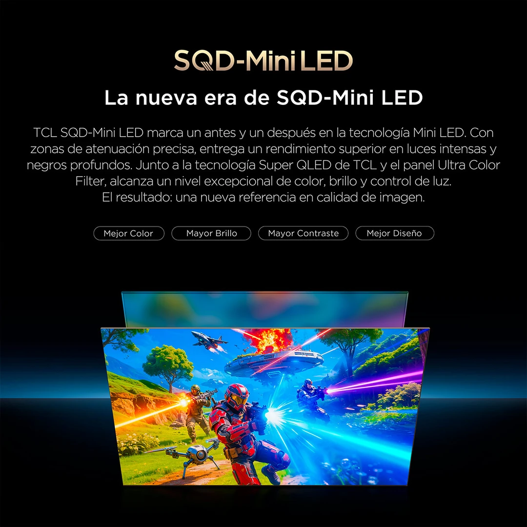 SMART TV TCL SQD-MINI LED 4K UHD 55” 55C7L - 5