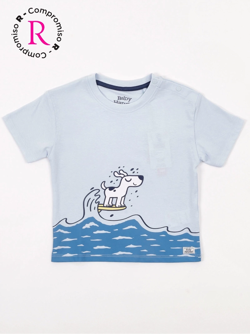 POLERA NIÑO BABY HARVEST ALGODÓN MANGA CORTA ESTAMPADA RELIEVE - 3