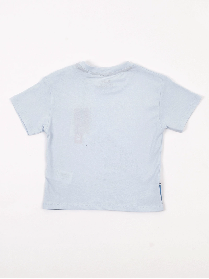 POLERA NIÑO BABY HARVEST ALGODÓN MANGA CORTA ESTAMPADA RELIEVE - 4