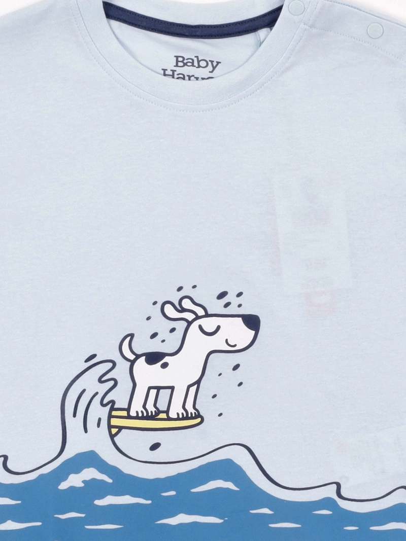 POLERA NIÑO BABY HARVEST ALGODÓN MANGA CORTA ESTAMPADA RELIEVE - 5