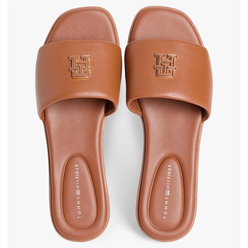 SANDALIAS MUJER TOMMY HILFIGER CAFÉ FW0FW09292GP4 CUERO - 5
