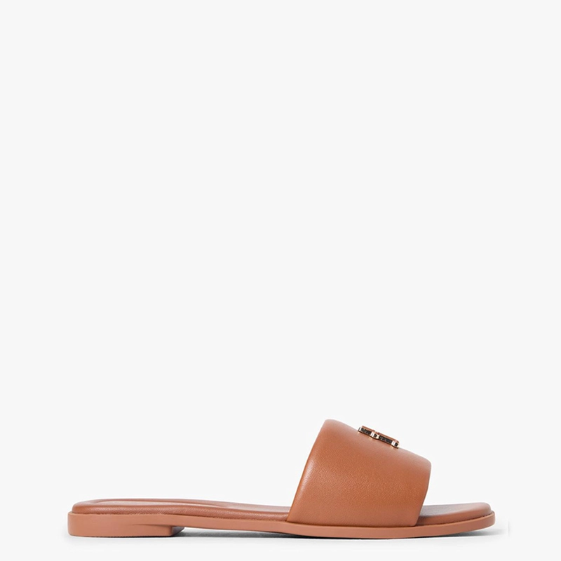 SANDALIAS MUJER TOMMY HILFIGER CAFÉ FW0FW09292GP4 CUERO