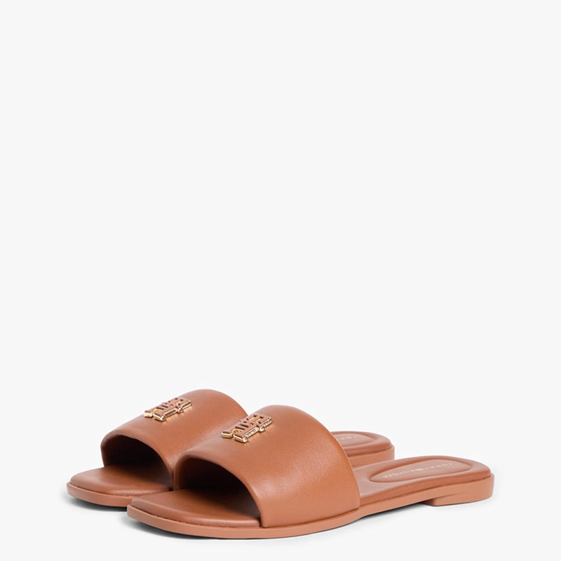 SANDALIAS MUJER TOMMY HILFIGER CAFÉ FW0FW09292GP4 CUERO - 3