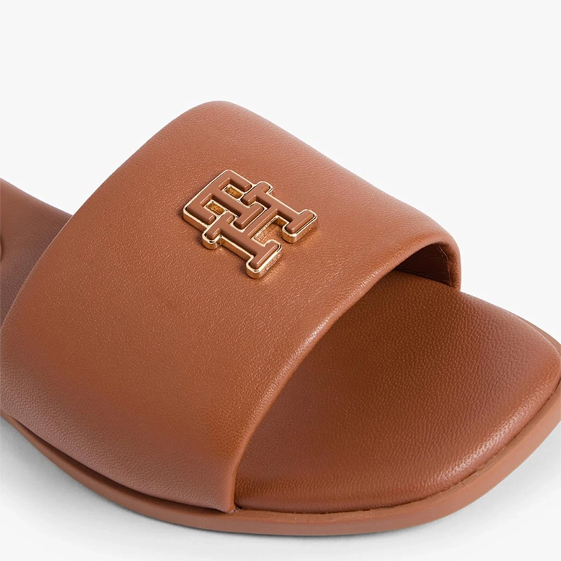 SANDALIAS MUJER TOMMY HILFIGER CAFÉ FW0FW09292GP4 CUERO - 7
