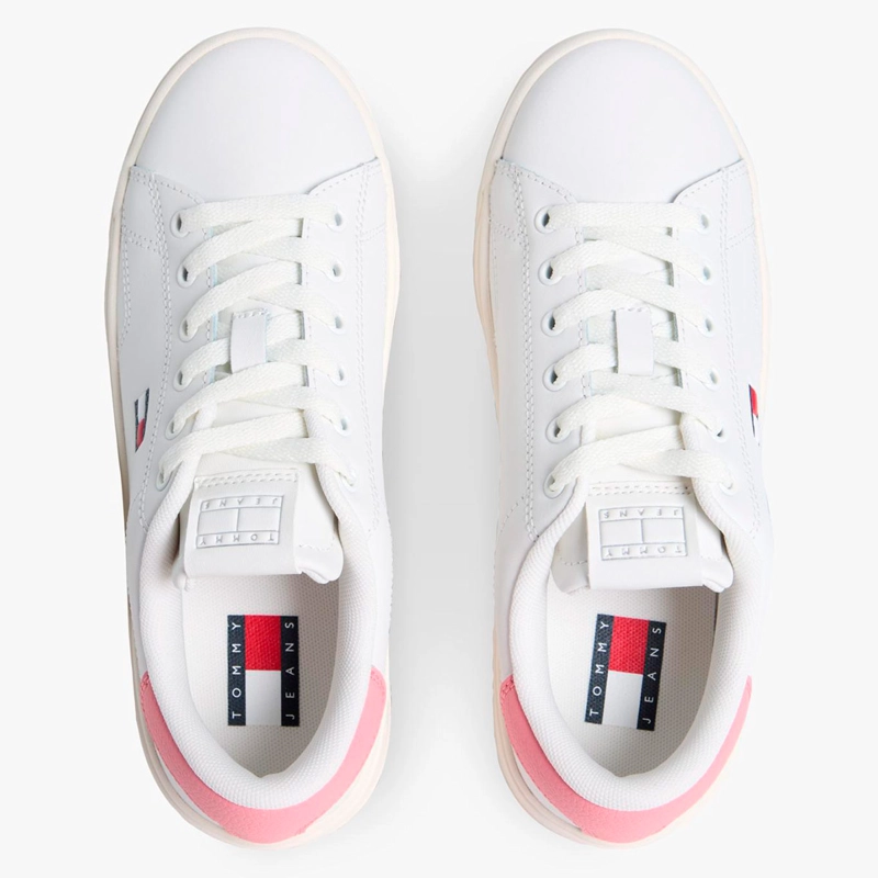 ZAPATILLAS MUJER TOMMY HILFIGER CASUALES BLANCO EN0EN029600J6 CUERO   - 4