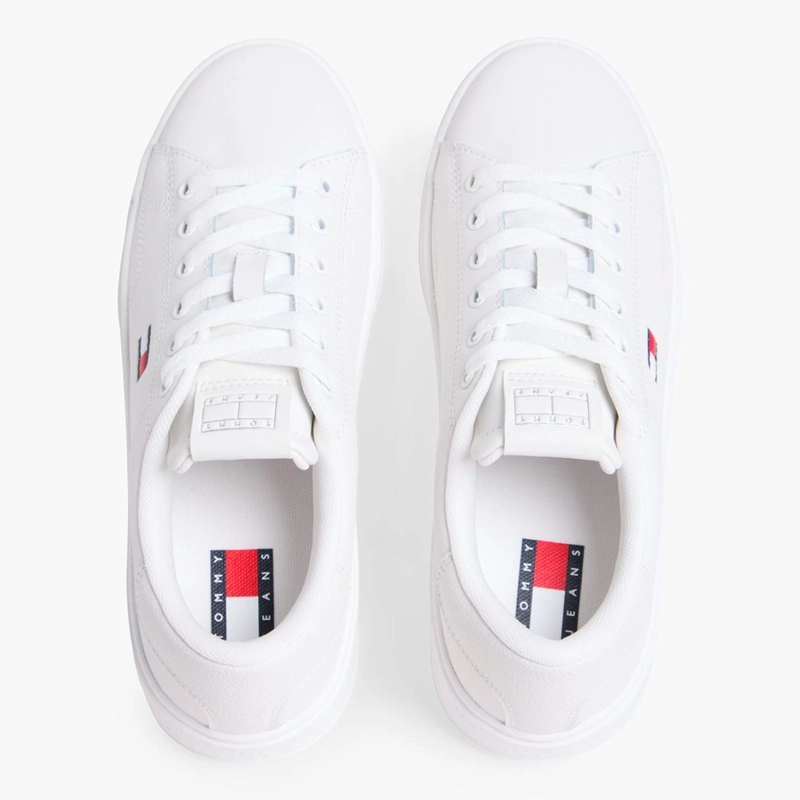 ZAPATILLAS MUJER TOMMY HILFIGER CASUALES BLANCO EN0EN02960YBL CUERO   - 4
