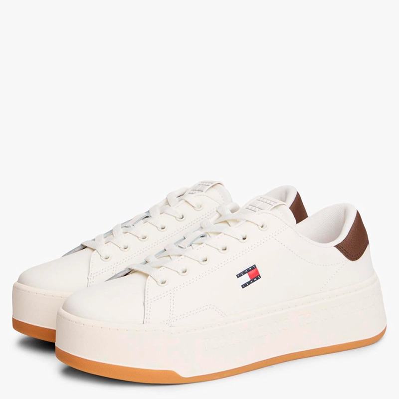 ZAPATILLAS MUJER TOMMY HILFIGER CASUALES BLANCO EN0EN029610HH CUERO   - 2