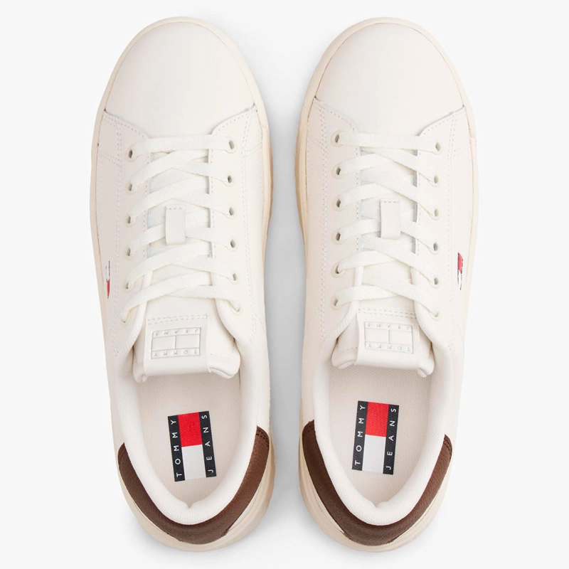 ZAPATILLAS MUJER TOMMY HILFIGER CASUALES BLANCO EN0EN029610HH CUERO   - 4