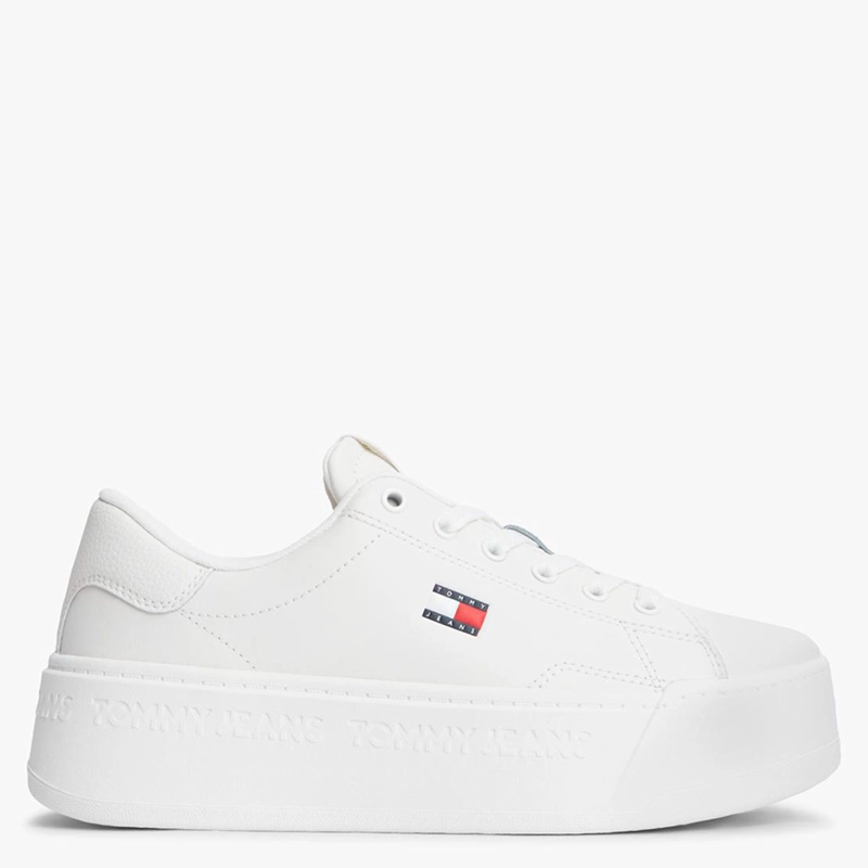 ZAPATILLAS MUJER TOMMY HILFIGER CASUALES BLANCO EN0EN02961YBL CUERO   - 1