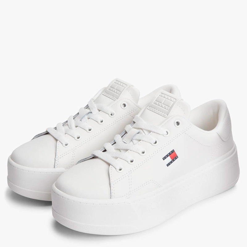 ZAPATILLAS MUJER TOMMY HILFIGER CASUALES BLANCO EN0EN02961YBL CUERO   - 2