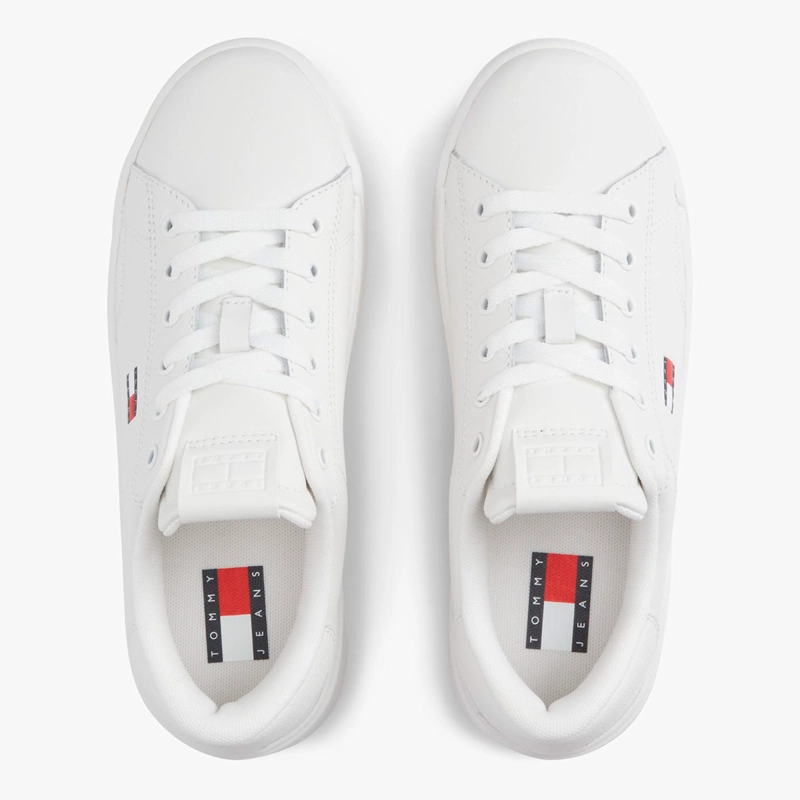 ZAPATILLAS MUJER TOMMY HILFIGER CASUALES BLANCO EN0EN02961YBL CUERO   - 4
