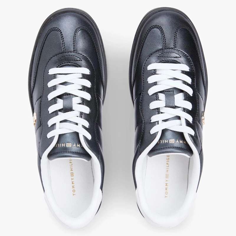 ZAPATILLAS MUJER TOMMY HILFIGER CASUALES NEGRO FW0FW09179BDS CUERO - 4