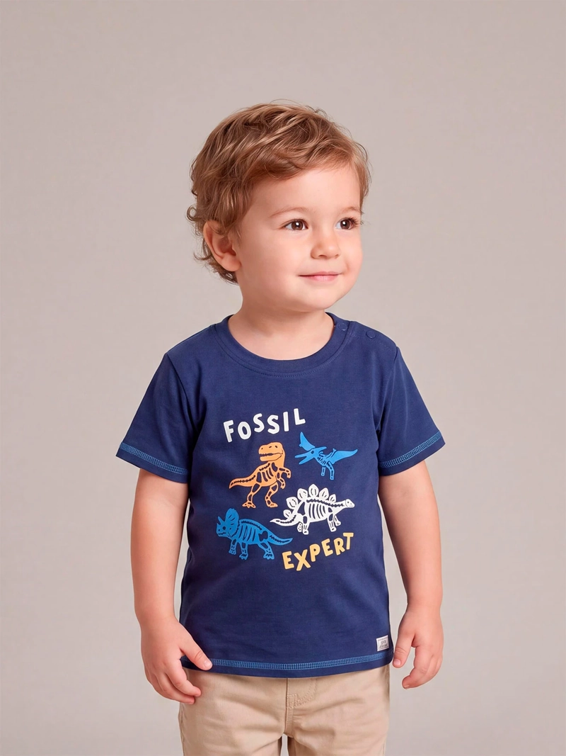 POLERA NIÑO BABY HARVEST ALGODÓN MANGA CORTA PRINT