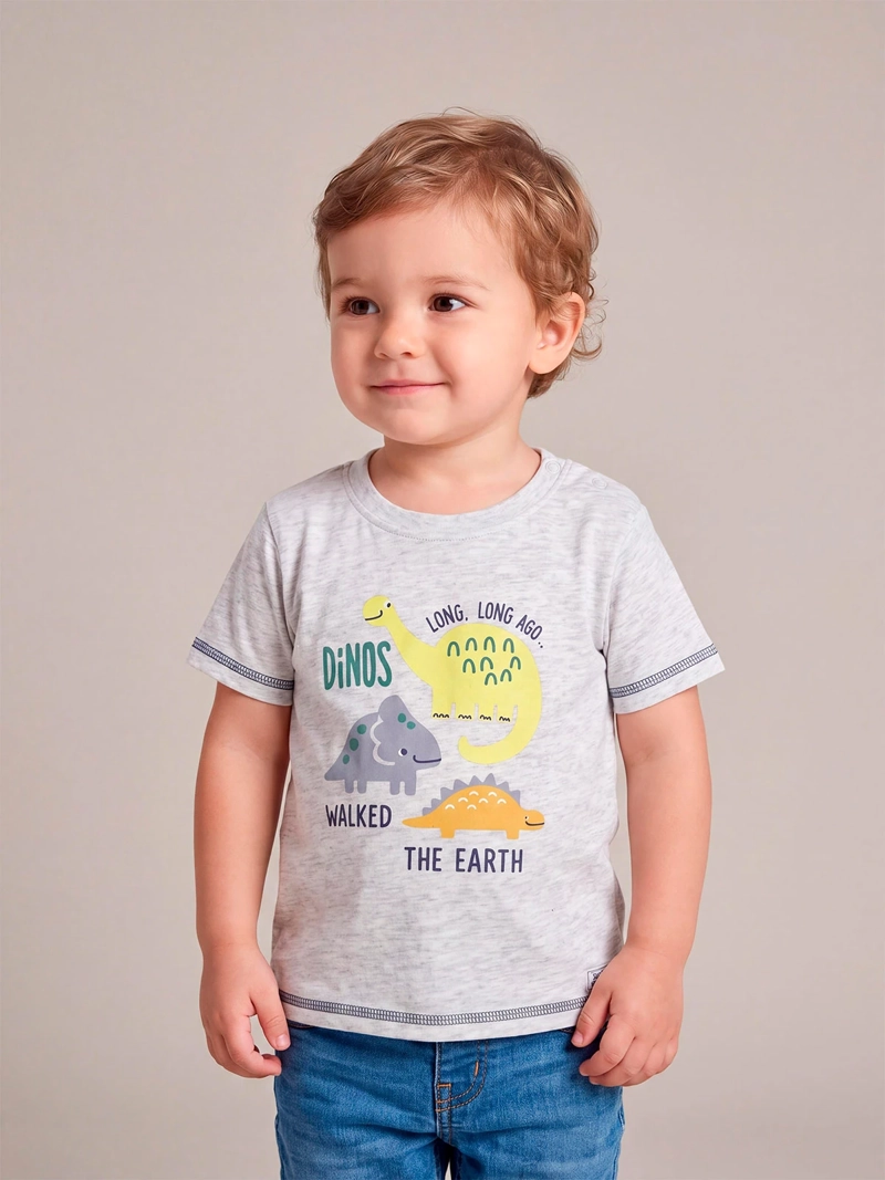 POLERA NIÑO BABY HARVEST ALGODÓN MANGA CORTA PRINT