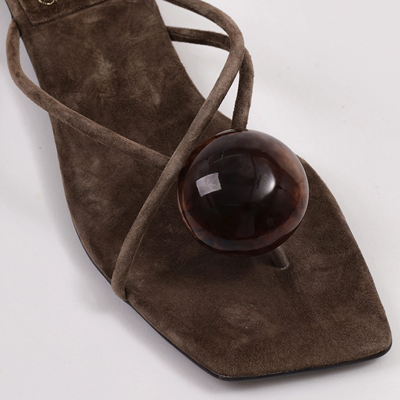 SANDALIAS MUJER JEFFREY CAMPBELL CAFÉ COSMOS CUERO - 6