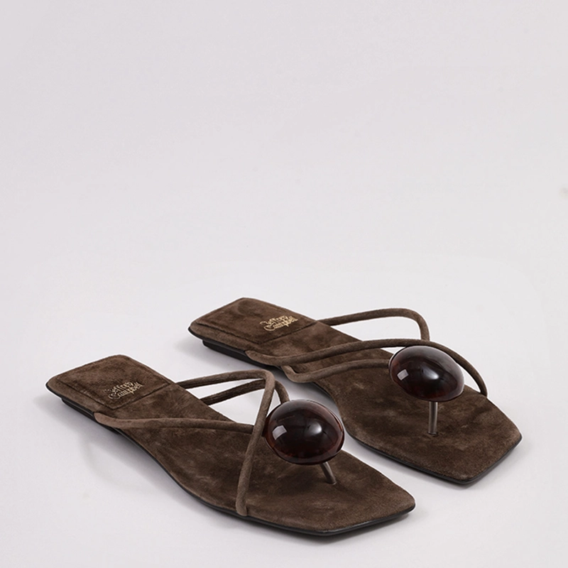SANDALIAS MUJER JEFFREY CAMPBELL CAFÉ COSMOS CUERO - 5
