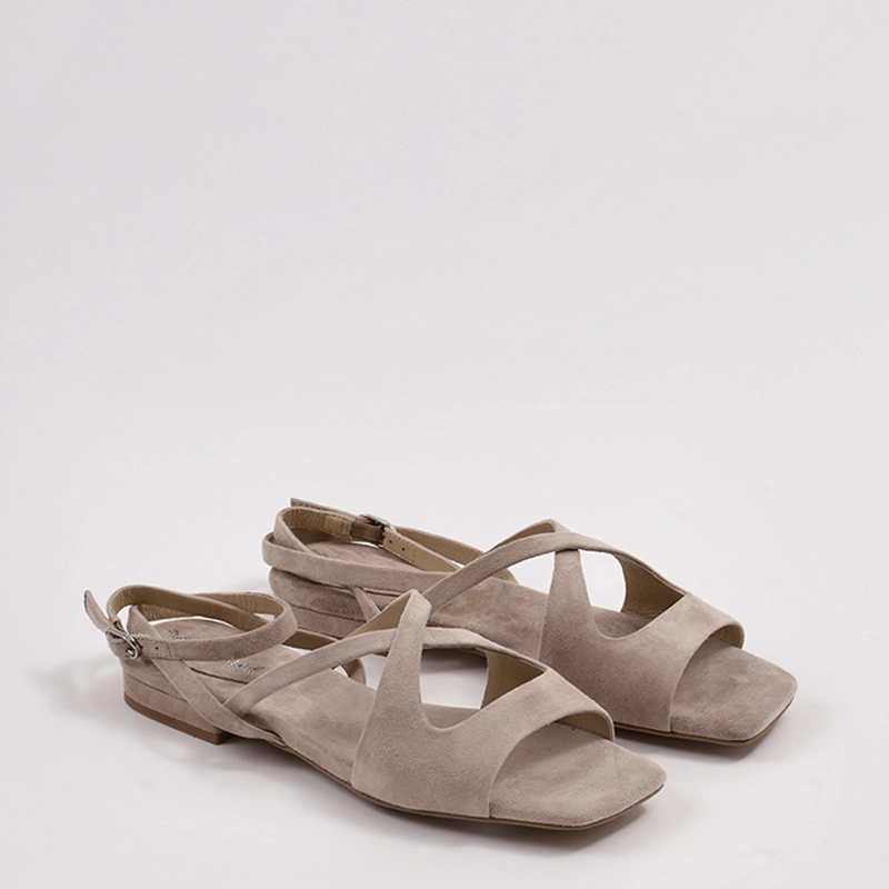 SANDALIAS MUJER JEFFREY CAMPBELL BEIGE NAUTILUS CUERO - 5