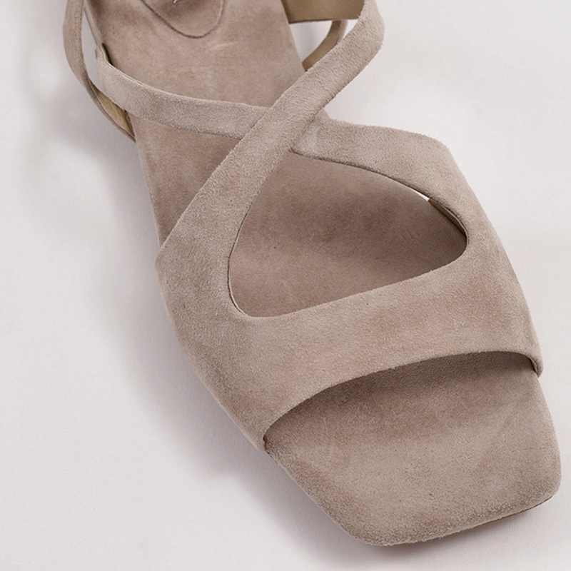 SANDALIAS MUJER JEFFREY CAMPBELL BEIGE NAUTILUS CUERO - 6