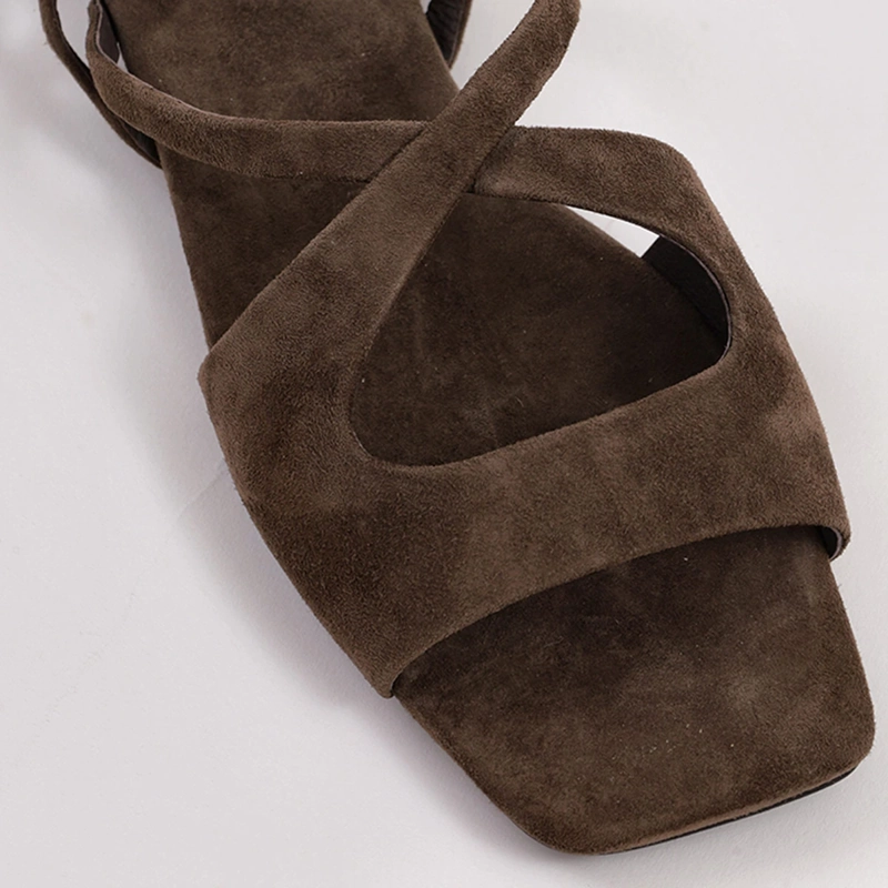SANDALIAS MUJER JEFFREY CAMPBELL CAFÉ NAUTILUS CUERO - 6