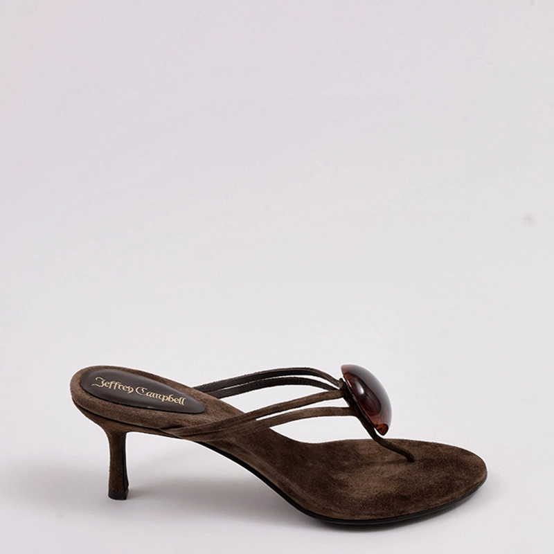 SANDALIAS MUJER JEFFREY CAMPBELL CAFÉ NIMORA CUERO