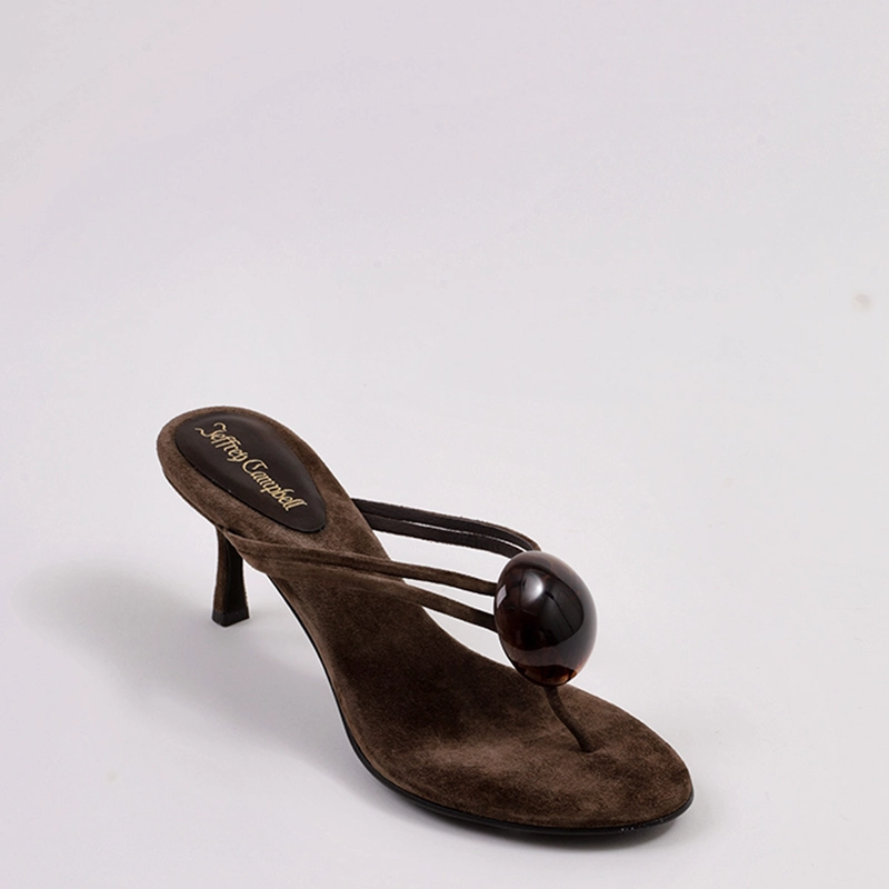 SANDALIAS MUJER JEFFREY CAMPBELL CAFÉ NIMORA CUERO - 2