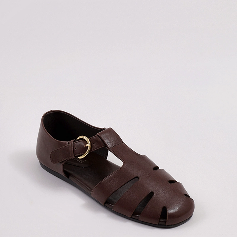 SANDALIAS MUJER JEFFREY CAMPBELL CAFÉ  THEORIZE CUERO - 2