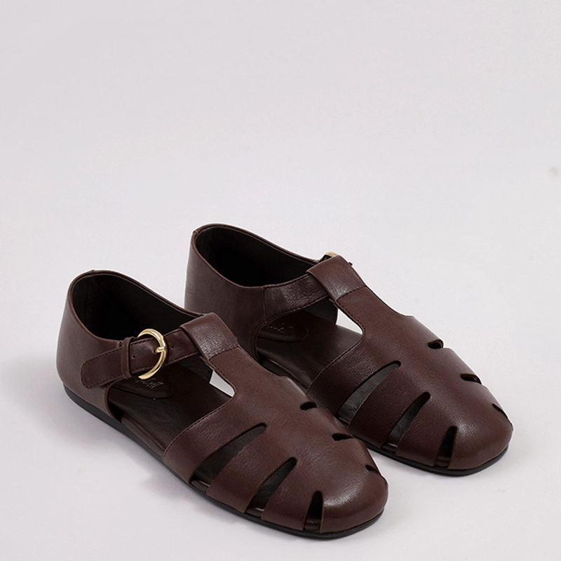 SANDALIAS MUJER JEFFREY CAMPBELL CAFÉ  THEORIZE CUERO - 5