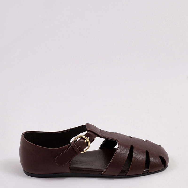 SANDALIAS MUJER JEFFREY CAMPBELL CAFÉ  THEORIZE CUERO