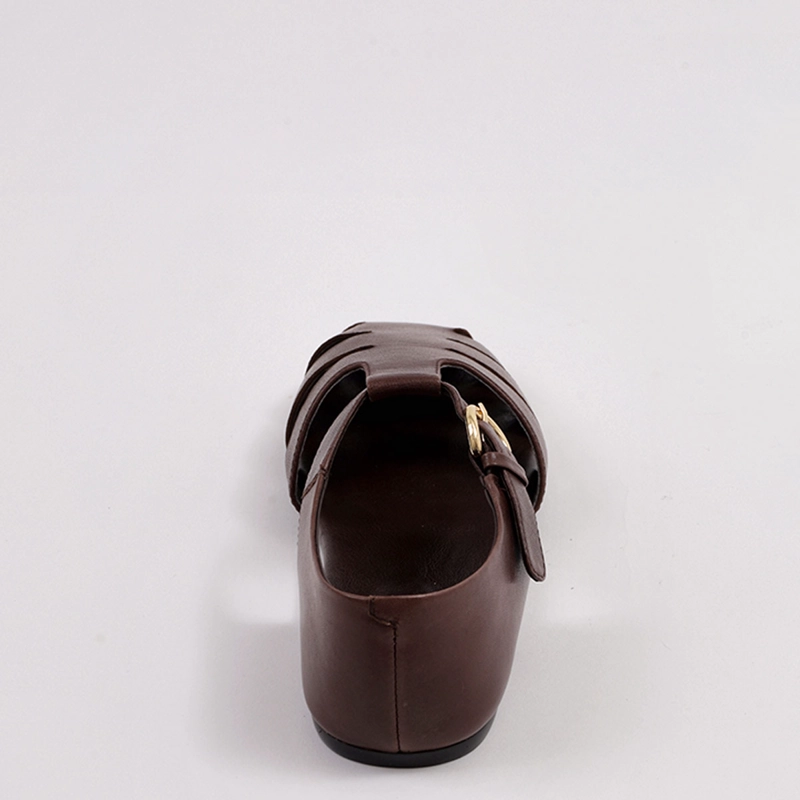 SANDALIAS MUJER JEFFREY CAMPBELL CAFÉ  THEORIZE CUERO - 4