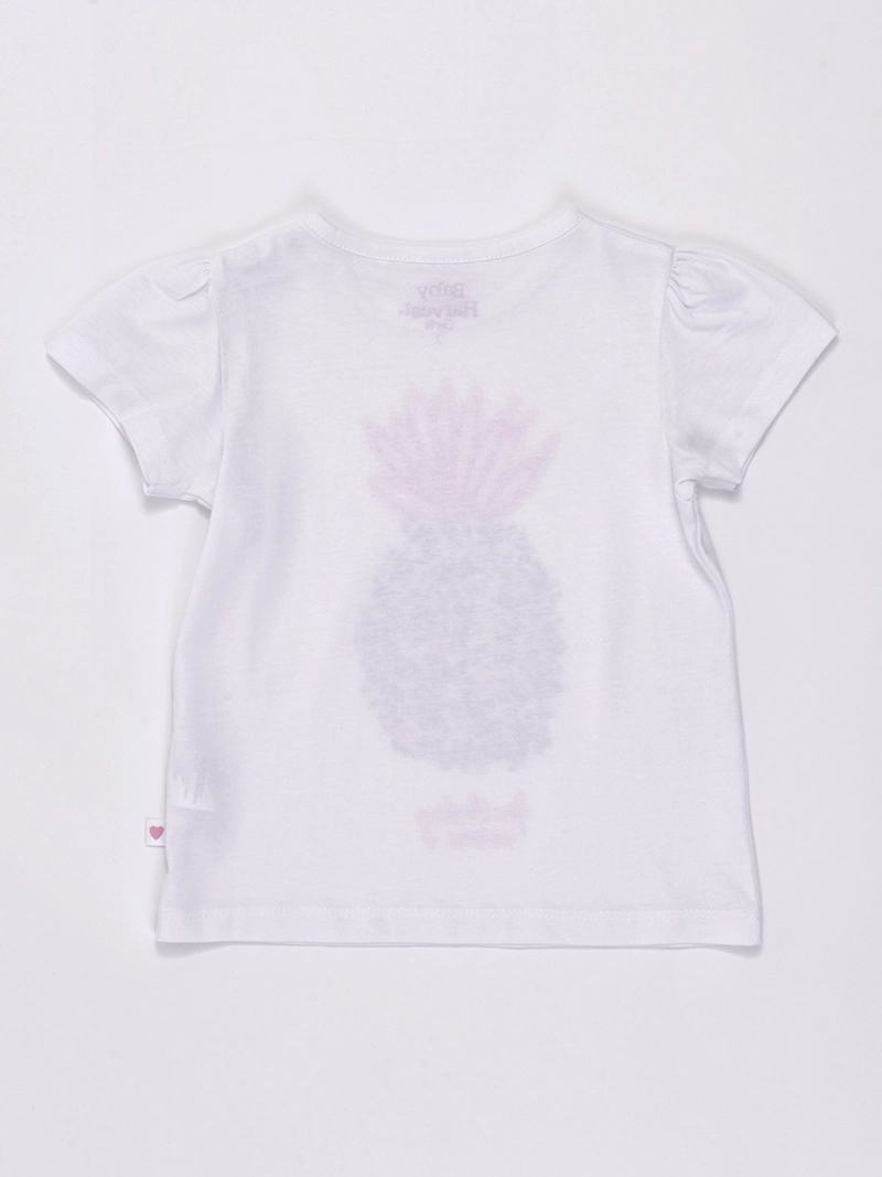 POLERA NIÑA BABY HARVEST MANGA CORTA ALGODÓN PRINT CENTRAL - 2