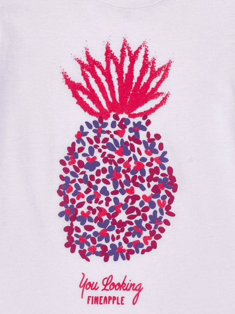 POLERA NIÑA BABY HARVEST MANGA CORTA ALGODÓN PRINT CENTRAL - 3