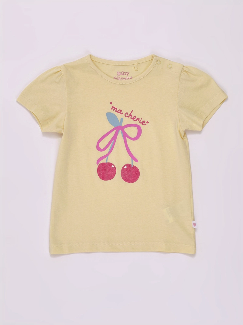 POLERA NIÑA BABY HARVEST MANGA CORTA ALGODÓN PRINT CENTRAL