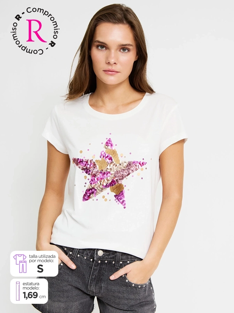 POLERA MUJER INDEX ALGODÓN MANGA CORTA - 1