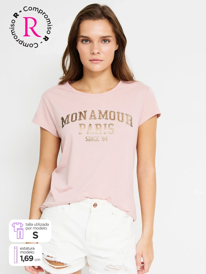 POLERA MUJER INDEX ALGODÓN MANGA CORTA - 1