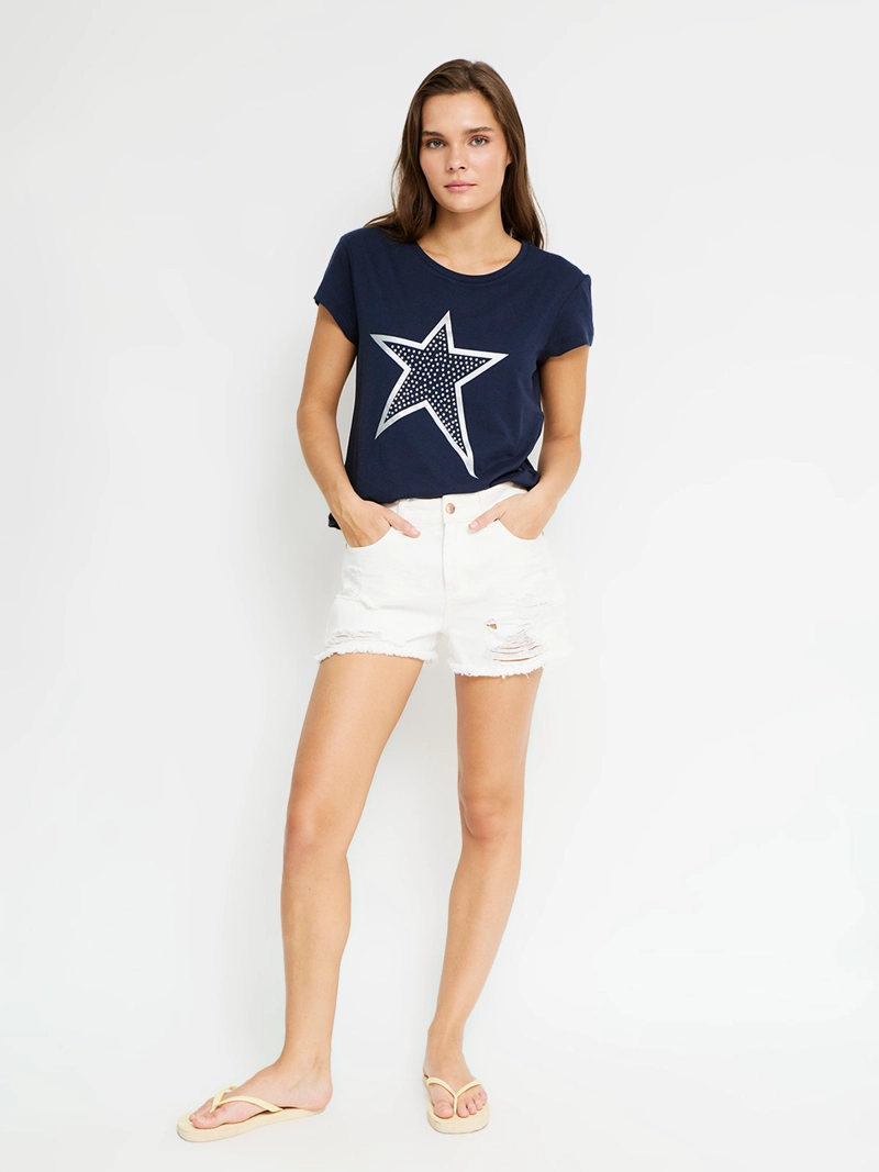 POLERA MUJER INDEX ALGODÓN MANGA CORTA - 4
