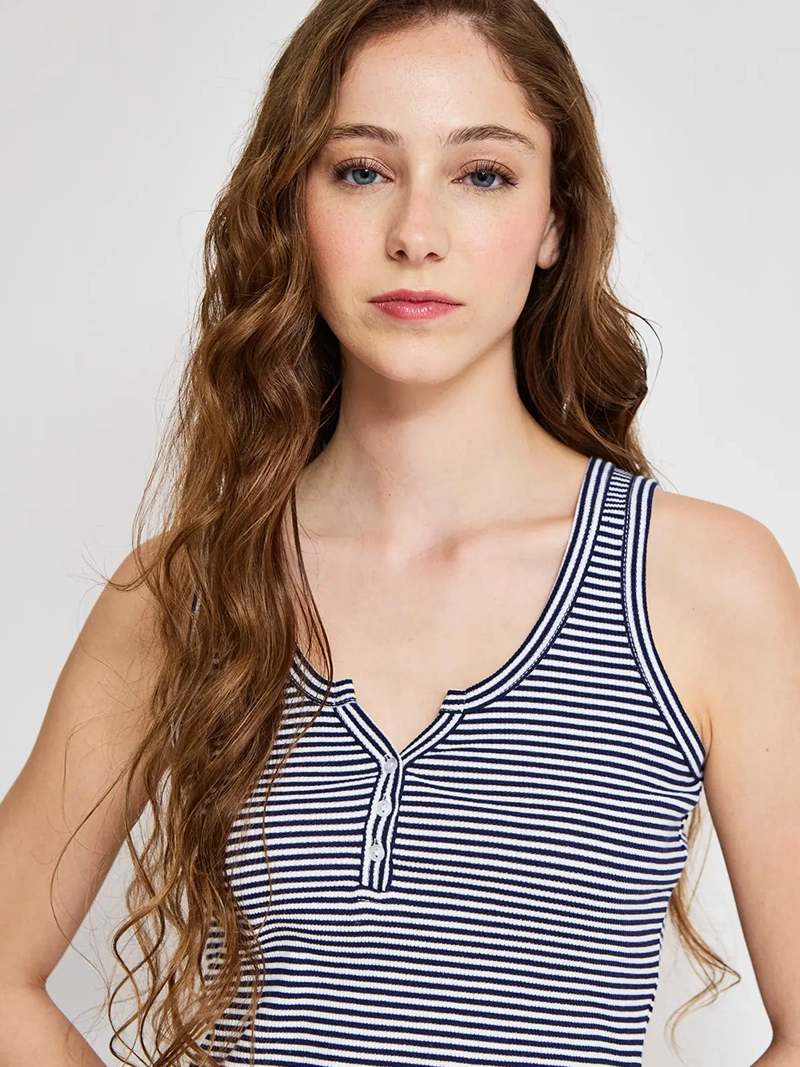 POLERA MUJER INDEX ALGODÓN SIN MANGAS BÁSICA - 3