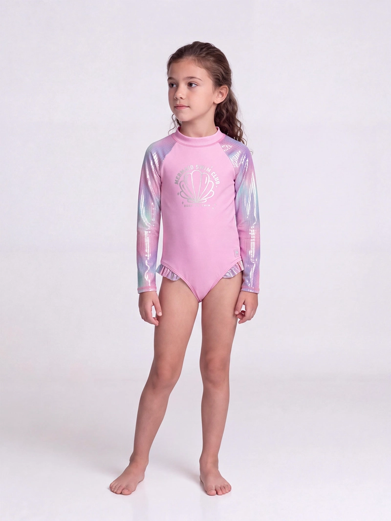 TRAJE DE BAÑO NIÑA HARVEST MANGA LARGA SIRENA