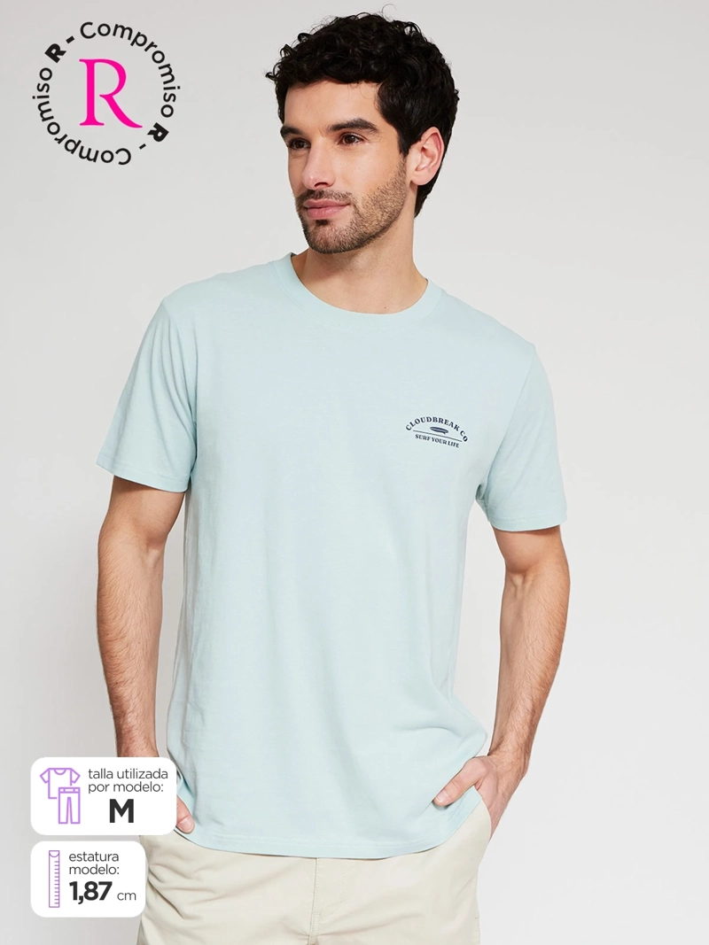 POLERA HOMBRE CLOUDBREAK ALGODÓN MANGA CORTA