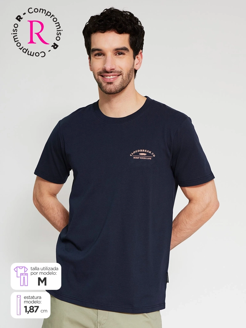 POLERA HOMBRE CLOUDBREAK ALGODÓN MANGA CORTA