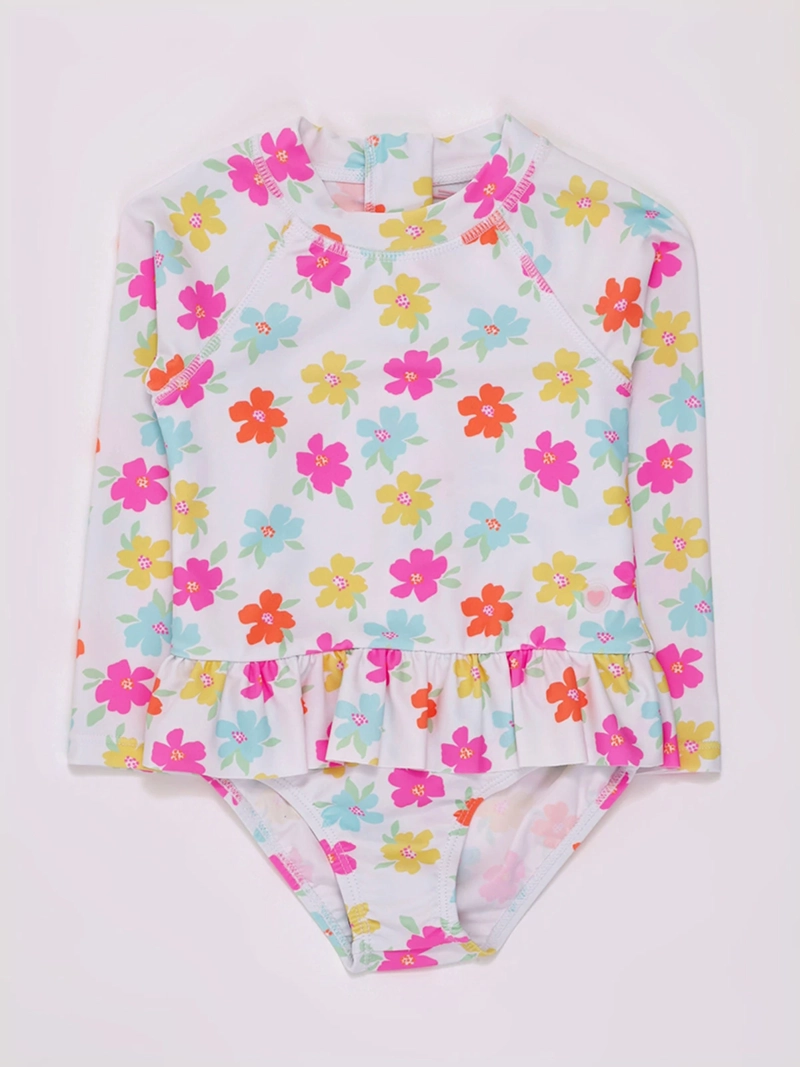 TRAJE DE BAÑO NIÑA BABY HARVEST UV ENTERO MANGA LARGA - 1