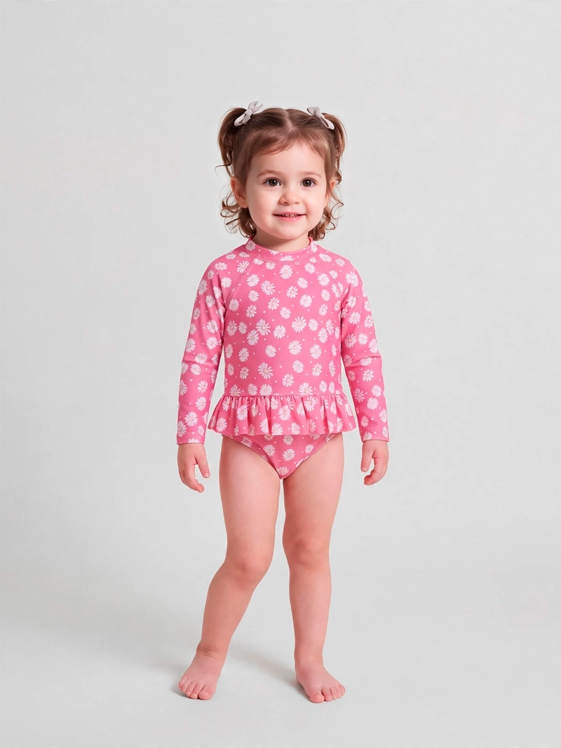 TRAJE DE BAÑO NIÑA BABY HARVEST UV ENTERO MANGA LARGA